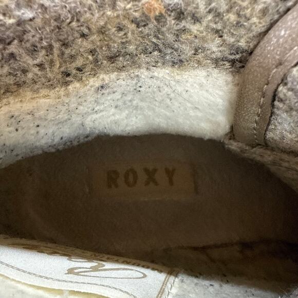 Roxy Thompson Boots Distressed Combat Faux Leather Lace Up Lined Gold Women's 8 - Picture 7 of 9